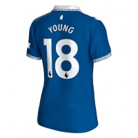 Camiseta Everton Ashley Young #18 Primera Equipación Replica 2023-24 para mujer mangas cortas